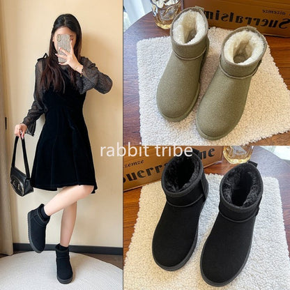 Outdoors Thickened Anti slip Cotton Shoes for Women's 2023 Winter New Warm Short Boots Women Thick Sole Snow Boots