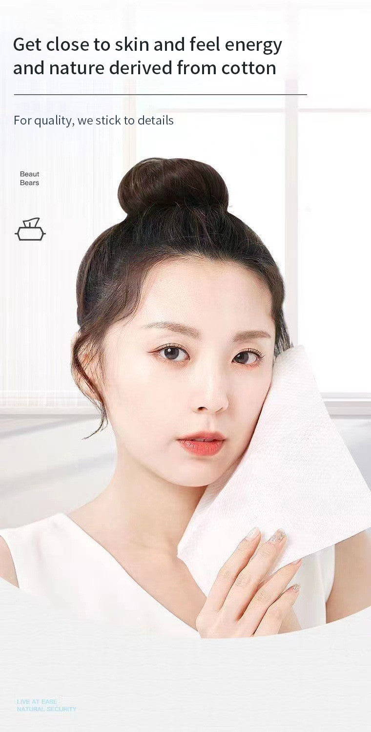 Extra Thick Disposable Facial Towels - Gentle and Absorbent Cotton Makeup Remover Wipes