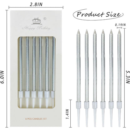 6/12/48pcs Birthday Candles Spiral Cake Candles  Long Thin Cake Candles For Wedding Party And Cake Decoration