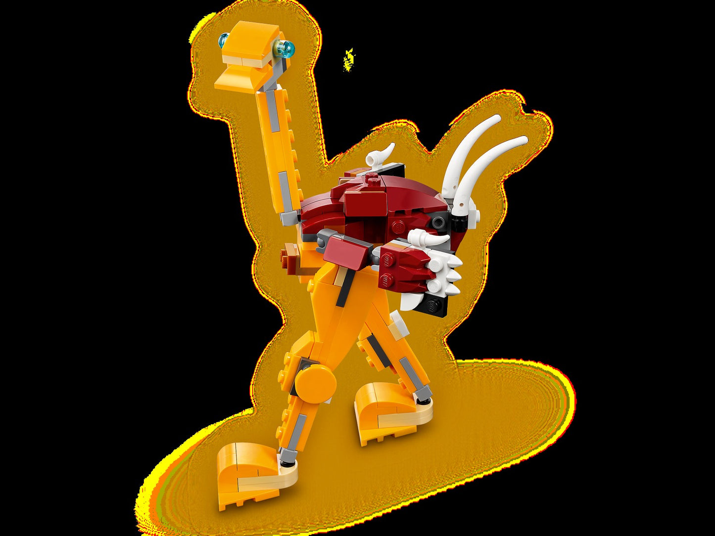 LEGO Blocos de Montar 31112 Série Criativa Versátil Leão Selvagem Brinquedo Quebra-Cabeça Montado Infantil Presente