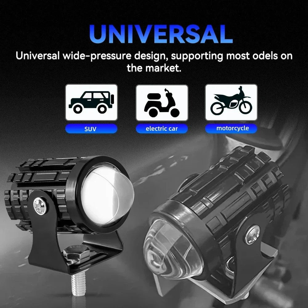 2pcs Motorcycle Led Headlight 12V High Bright Led Lights Lamp for Motorbike Moto Led Auxiliary Spotlights