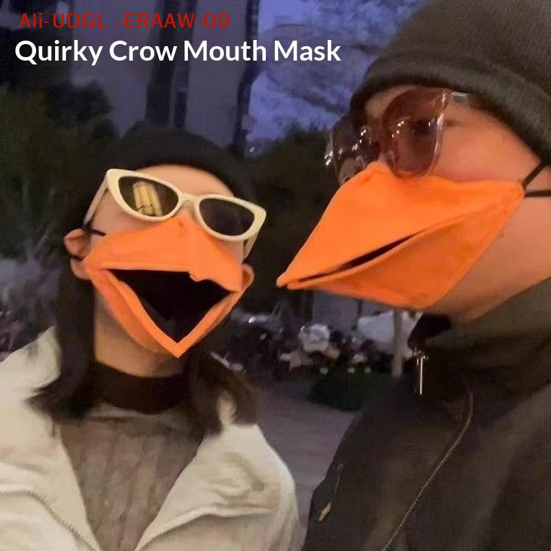 1/2Pcs Creative Movable Animal Mask Breathable 3D Duck Bill Face Mask & Yellow Frame Glasses Breathable Funny Party Set Gift