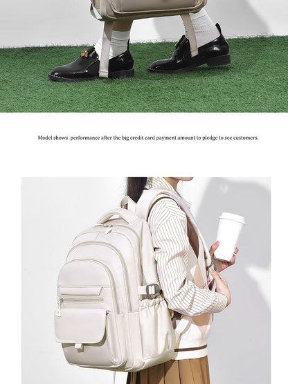 Mochila Multi-camadas Impermeável e Estilosa Oxford de Grande Capacidade Simples para Estudantes, Viajantes e Uso Diário