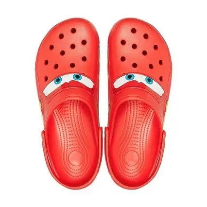 Sandália Pantufa Casual Infantil Mcqueens Pixar Cartoon Sólida Impermeável Respirável Eva Adulto de Alta Qualidade com Tiras no Tornozelo para Presente