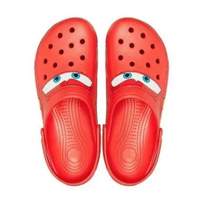Sandália Pantufa Casual Infantil Mcqueens Pixar Cartoon Sólida Impermeável Respirável Eva Adulto de Alta Qualidade com Tiras no Tornozelo para Presente
