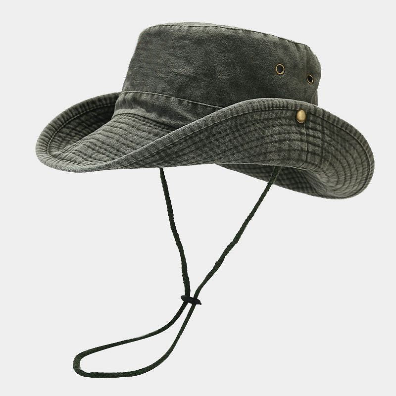 2024 Four Seasons Cotton Solid Bucket Hat Fisherman Hat Outdoor Travel Sun Cap for Men and Women