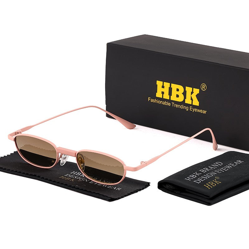 Óculos de Sol HBK New Retrô Polarizados Masculino Armação Pequena Lentes Tac Óculos de Sol Punk Feminino Pesca Óculos de Festa ao Ar Livre