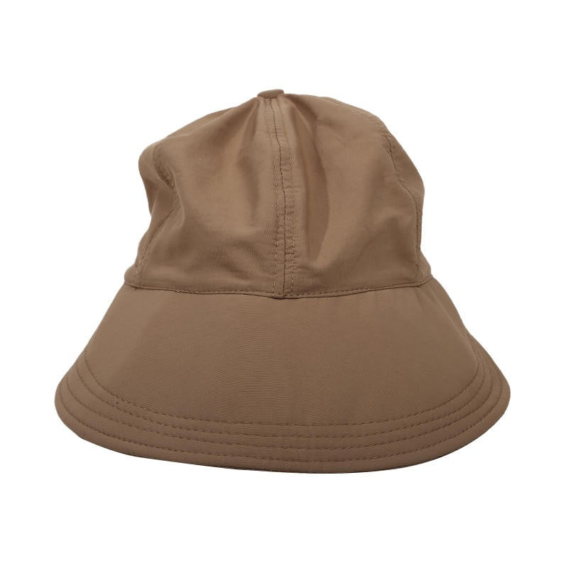 Chapéu de pescador feminino de verão com aba larga, chapéu de sol dobrável e portátil para meninas, chapéu de sol simples ajustável para proteção solar ao ar livre