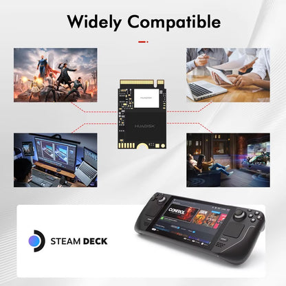 SSD NVMe HUADISK M.2 2230 256GB 512GB 1TB PCIe3.0, para Steam Deck Microsoft Surface ProX/Pro7 ROG ALLY, substituição de SSD