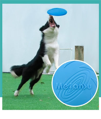 OUZEY Brinquedos de Disco Voador Resistente à Mordida para Cães, Brinquedos Multifuncionais para Treinamento de Filhotes, Jogos Interativos ao Ar Livre, Produtos para Cães de Estimação