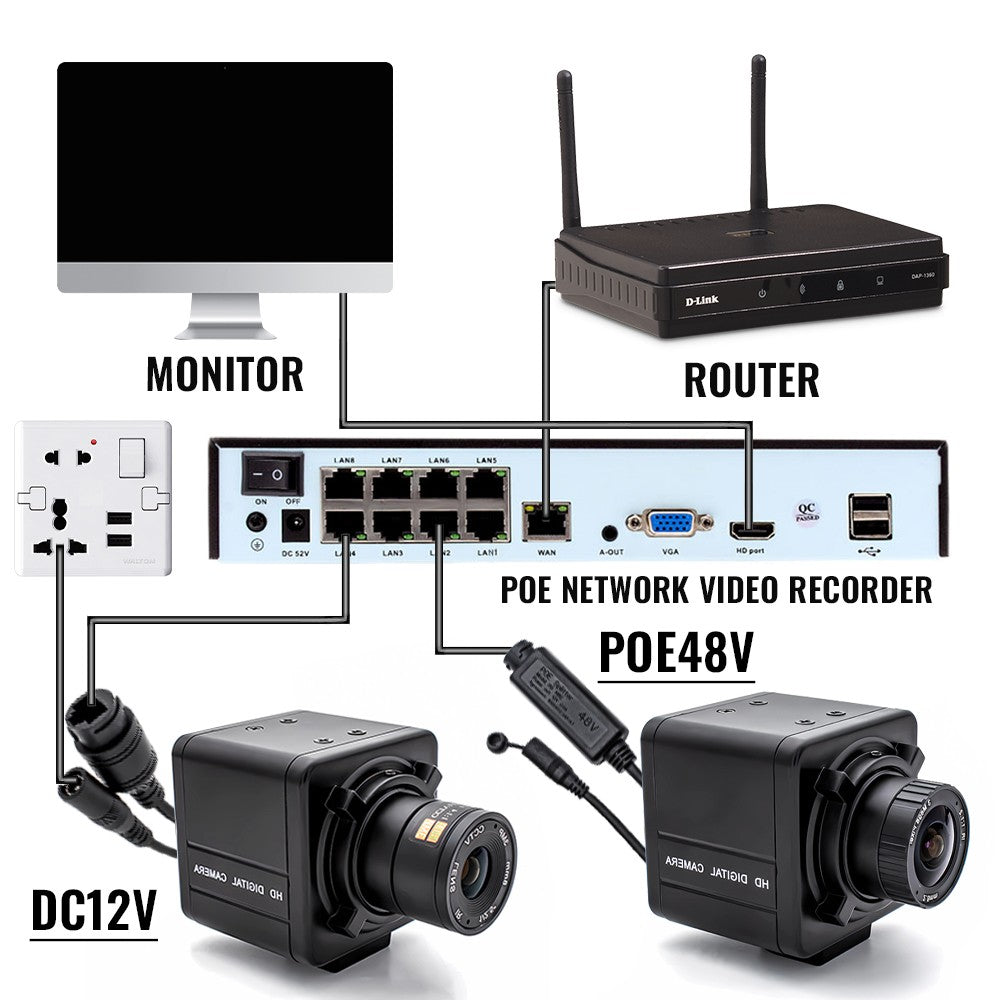 WGWK 4K IP Camera Sony IMX415 SSC339G 8MP 5-50mm Manual Varifocal Lens Low illuminance POE RTSP P2P Onvif Security Protection