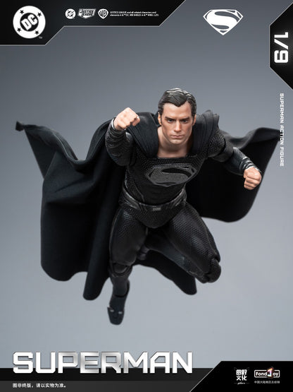 Original Fondjoy Black Superman 2.0 Figure Dc Zack Snyder'S Justice League Figures 1/9 Super Man Pvc Model Doll Joint Movable