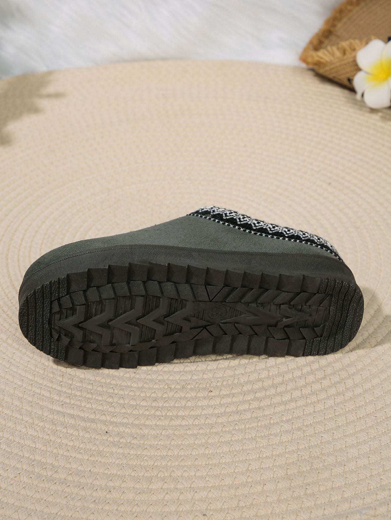 Women's Plush Lined Warm Slippers, Comfortable Winter Snow Shoes, Closed Toe Slip On Backless Indoor Outdoor Slippers