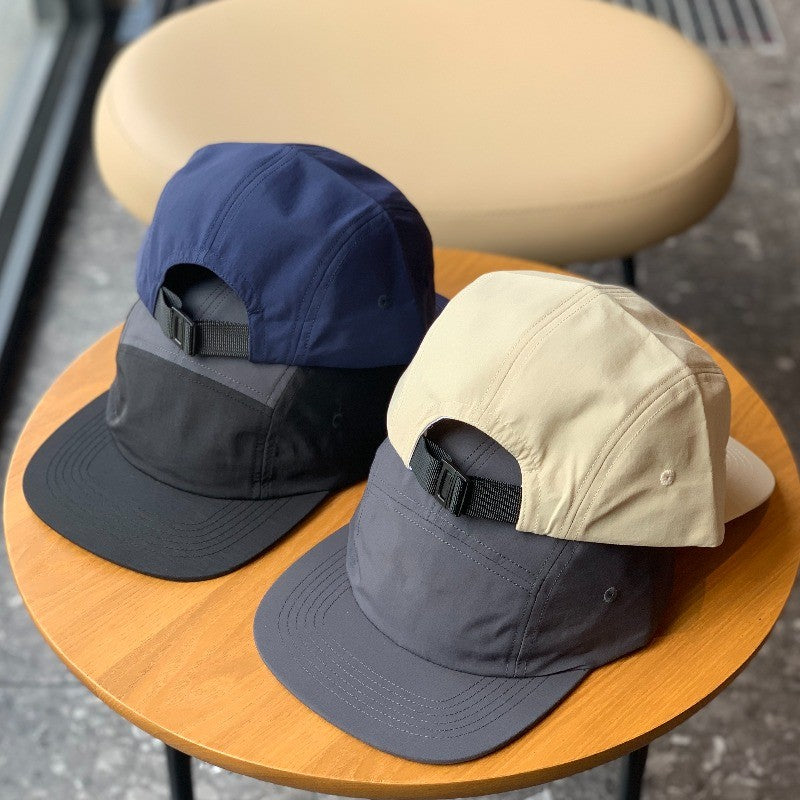 Quick-drying 63cm Large Flat Baseball Cap Men  Women Light  Breathable Sports Short Brim 5 Panel Running Hat Nylon Hats for Men