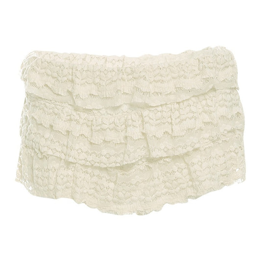 2025 New Fashion Sweet Temperament Solid Color Lace Spice Girl Pleated Low Waist Navel Shorts Femininity Sexy