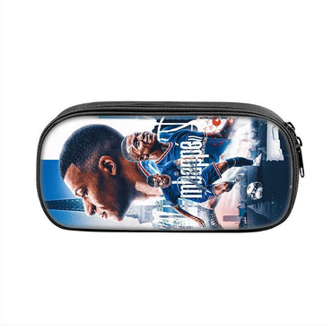 M-Mbappes 3pcs Set School Bag Football Sports Backpack with Shoulder Bags Pencil Bags Star Player School Backpack for Best Gift