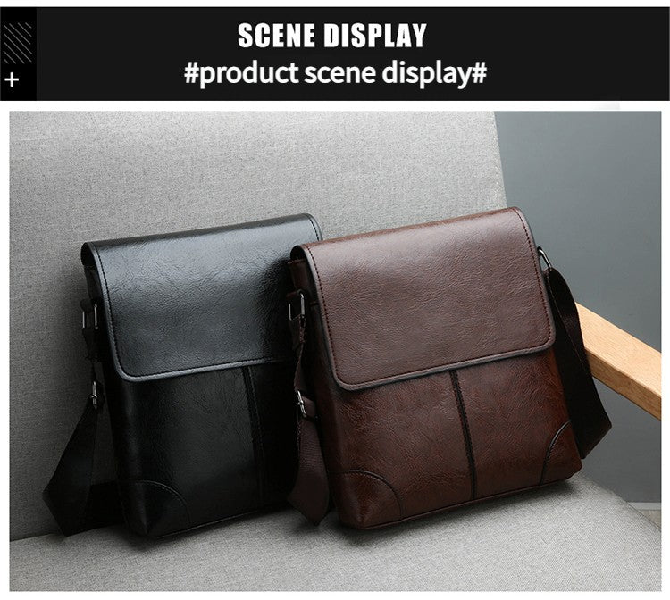 Men Shoulder Bags For IPAD Leather Business Handbag Men Messenger Bag Large Side Sling Bag Fashion Man Crossbody Bag