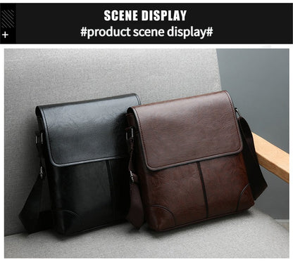 Men Shoulder Bags For IPAD Leather Business Handbag Men Messenger Bag Large Side Sling Bag Fashion Man Crossbody Bag