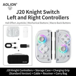 AOLION J20 Hall Joy-con Gamepad for NS2/Switch OLED/Switch NFC HD Shake Lite Left and Right Split Game Controller