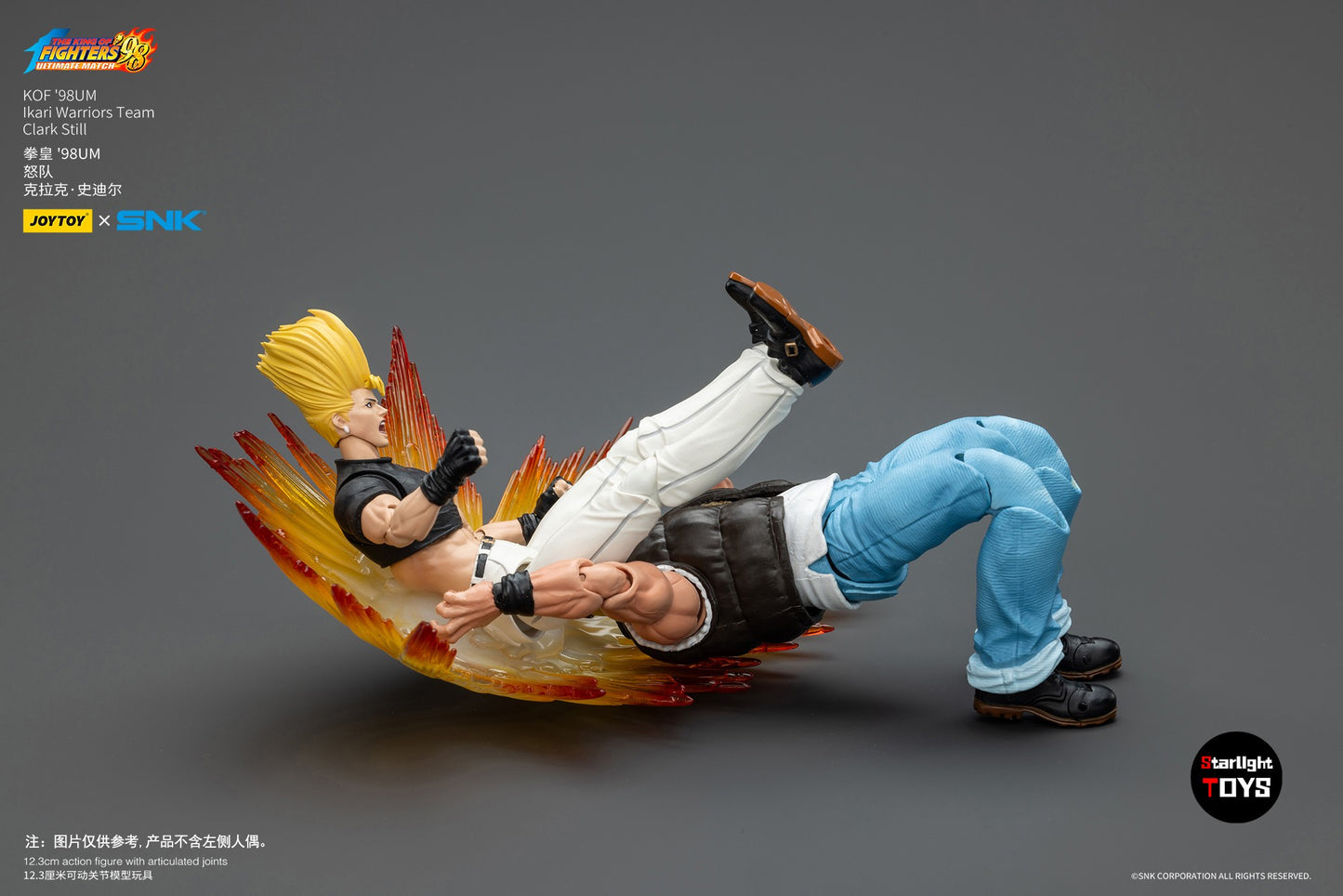 ?JOYTOY?1/18 Action Figure SNK KOF'98UM Ikari Warriors Team Clark Still Model Toy Gifts