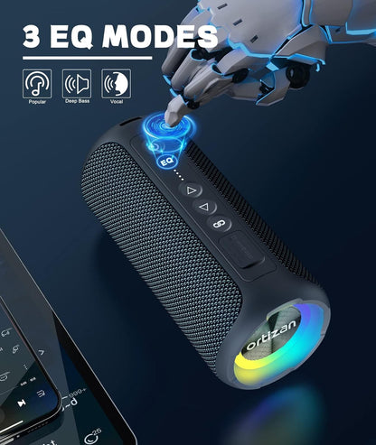 Ortizan X8 Pro Waterproof Bluetooth Speaker Portable Powerful Sound Box Bass Boost Dual Pairing True Wireless Speaker TF/AUX in