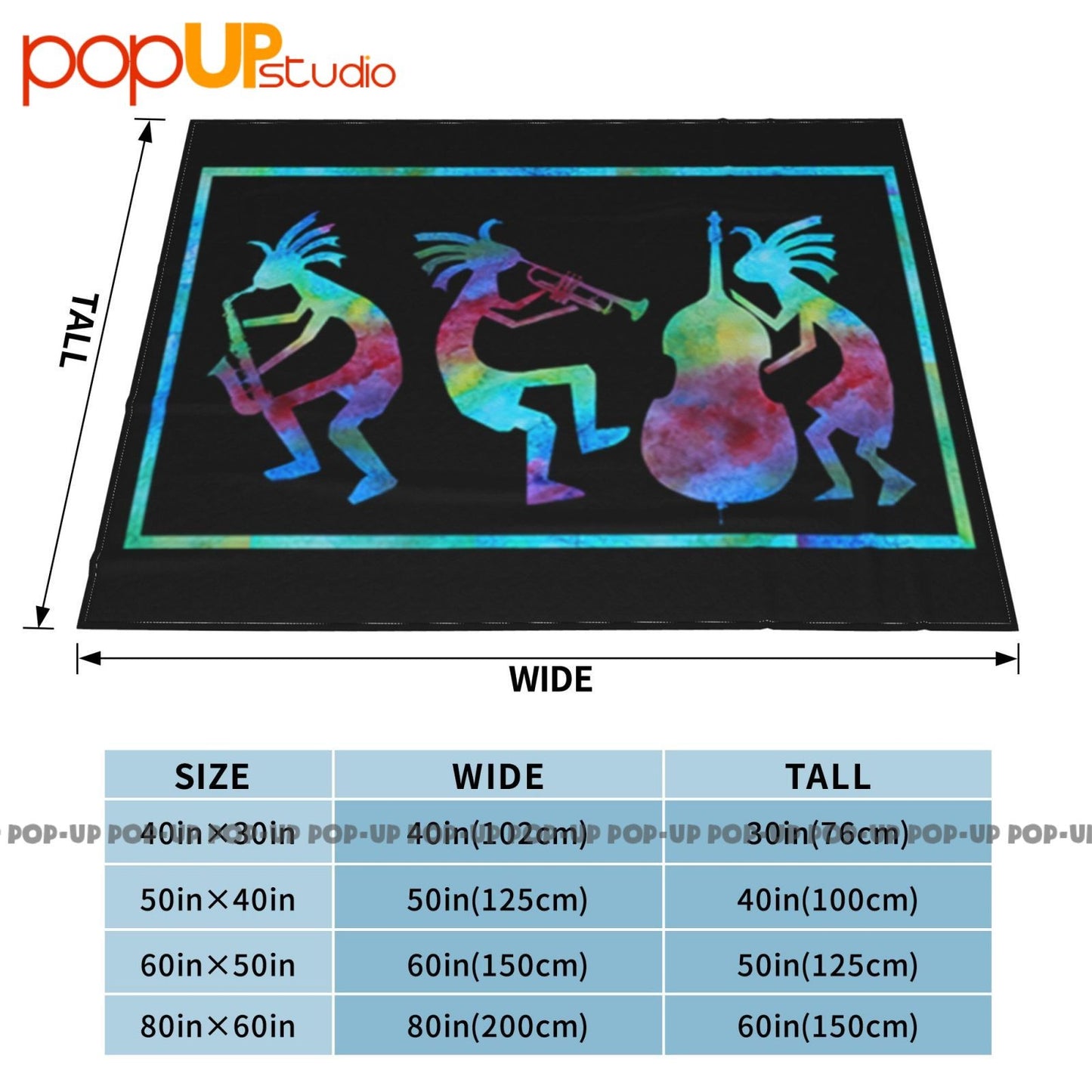 Kokopelli Jazz Trio Ultra-Soft Blanket Quilt Winter Sofa Cover Bed Covers
