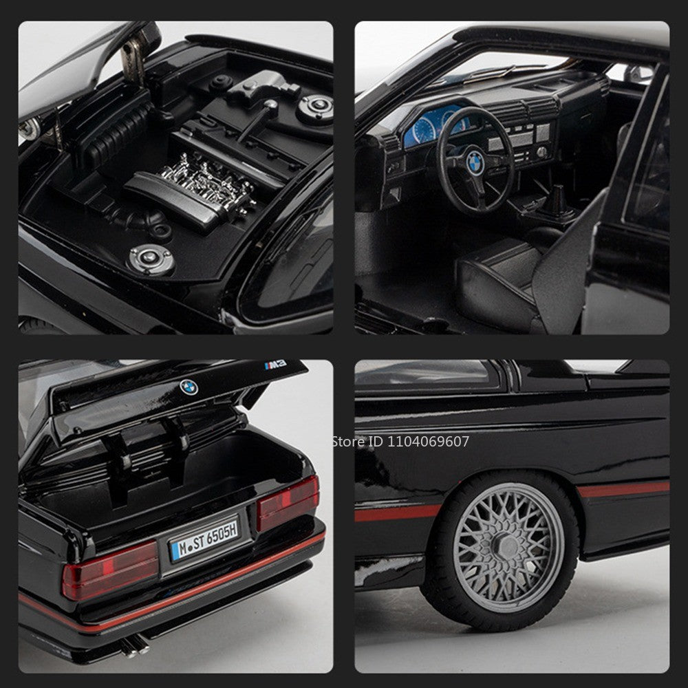1:24 M3 Modelo Miniatura Carros de Brinquedo Liga Fundido Som Luz Porta Aberta Puxar Para Trás Absorção de Choque Modelos de Enfeite para Presentes Infantis