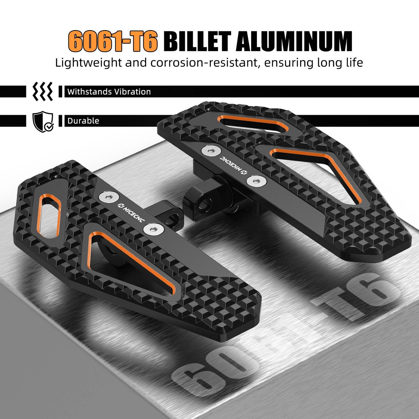 NICECNC Rider Footpeg Footrest For Harley Dyna Super Glide Custom 2006-2013 Street Bob Fat Bob Low Rider Wide Glide 1999-2017
