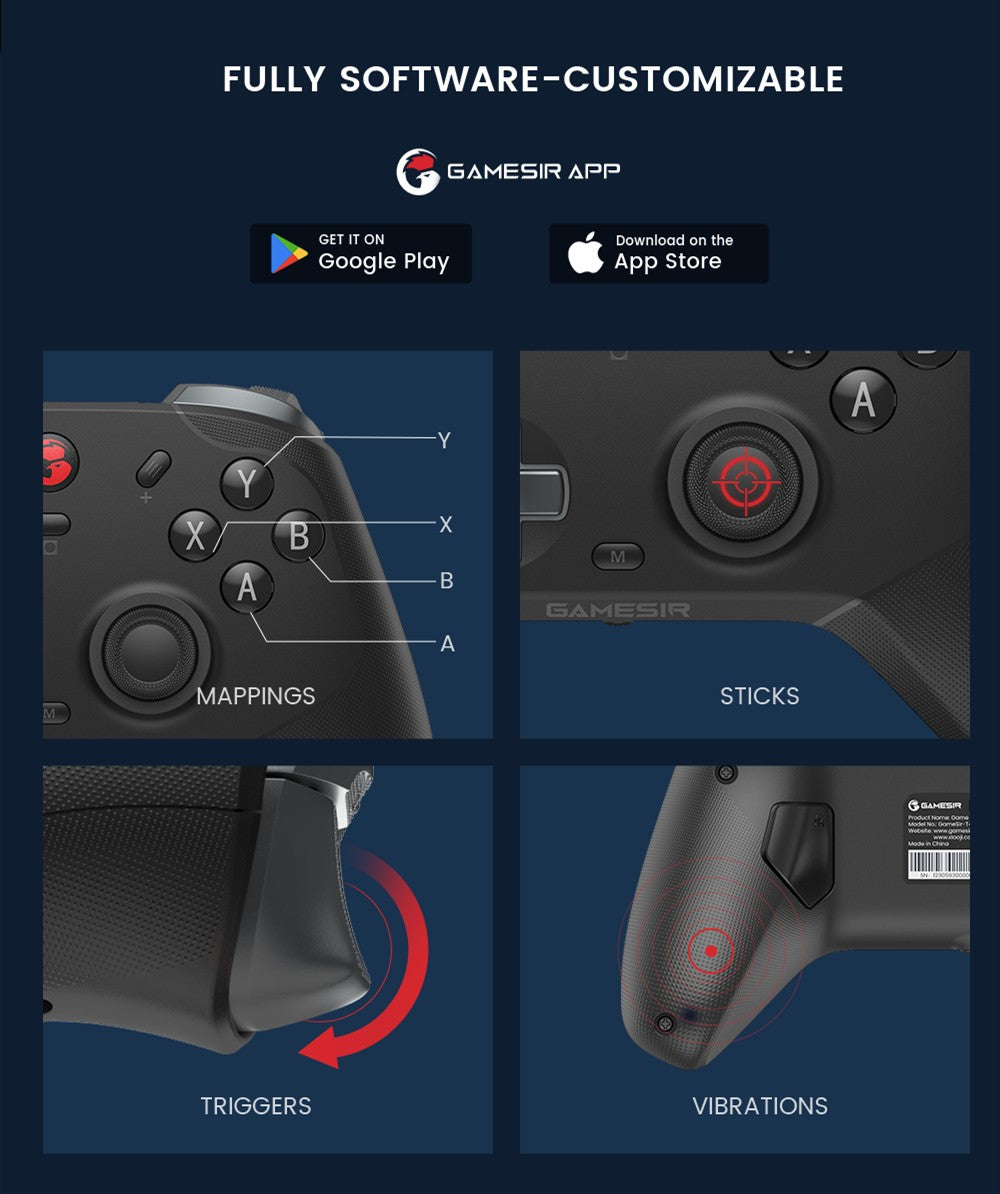 GameSir Cyclone Pro Wireless Switch Controller Bluetooth Gamepad with Hall Effect for Nintendo Switch iPhone Android Phone