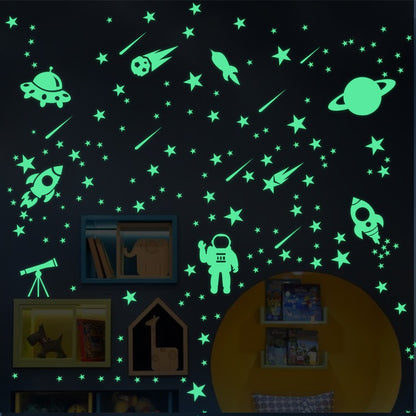 1Set Fluorescent Meteor Stars Glow in the Dark Wall Stickers for Kids Room Bedroom Home Decoration Ceiling Decoration Decals