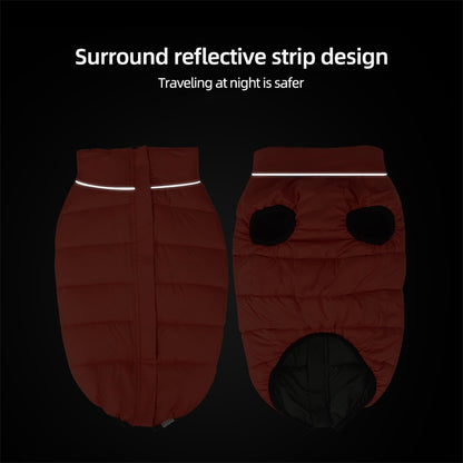 Autumn Winter New Double-Sided Warm Dog Cotton Clothes Pet Clothes One Piece through the Winter Dog Clothes
