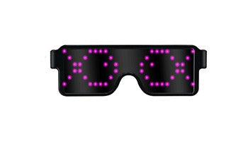 App Control Bluetooth Led Party Glasses Customized Languages USB Charge Flashing  Luminous Eyewear Christmas Concert Sunglasses