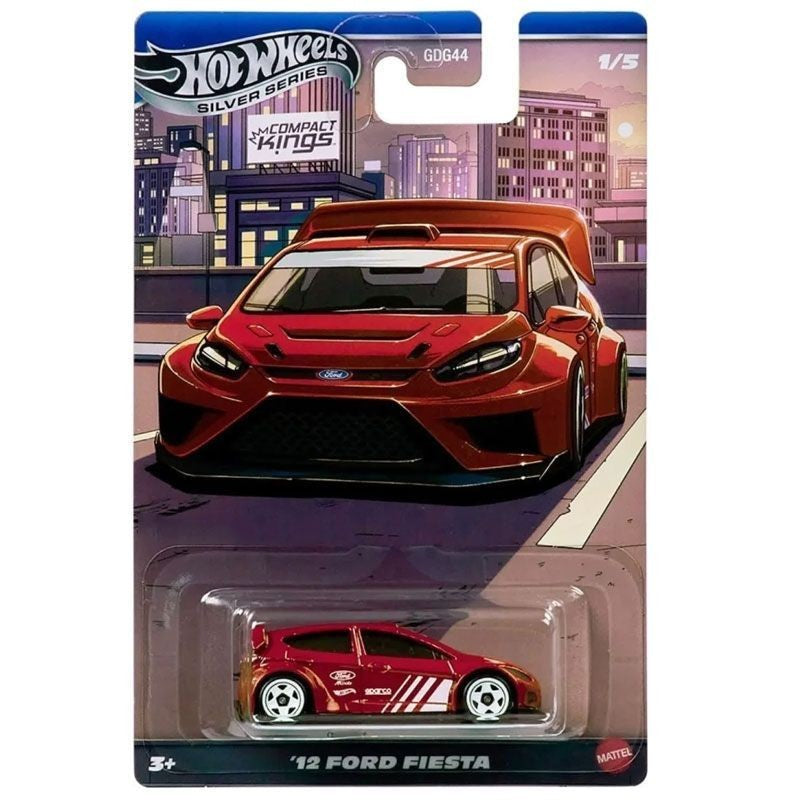 Hot Wheels Original Silver Series Compact Kings Set Fiesta Civic Subaru Miata Sentra 1/64 Scale Die-Cast Model Cars GDG44 Gifts
