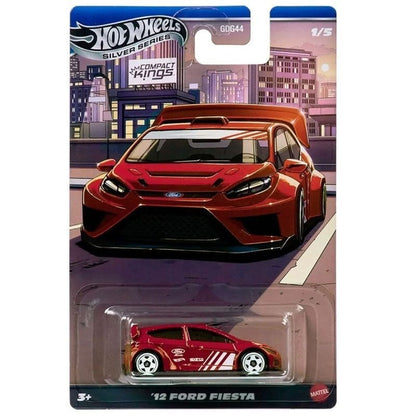 Hot Wheels Original Silver Series Compact Kings Set Fiesta Civic Subaru Miata Sentra 1/64 Scale Die-Cast Model Cars GDG44 Gifts