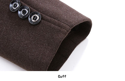 winter jackets men thicken woolen coat long outwear male warm overcoats fur wool & blends mens clothing l-4xl #18168 Holyrising