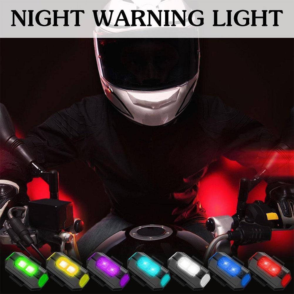 Motorcycle Flashing Lights Car RGB LED Strobe Lights 7 Colors Flash Position Wireless Light Aircraft Airplane Helicopter Warning