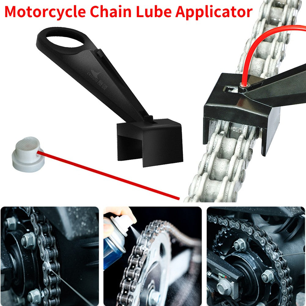 1/2PCS Lubrificador de Corrente de Moto Pulverizador Lubrificante Ferramenta Lubrificadora Cera de Corrente Sem Sujeira Anexo de Limpador de Corrente Aplicador de Óleo de Corrente