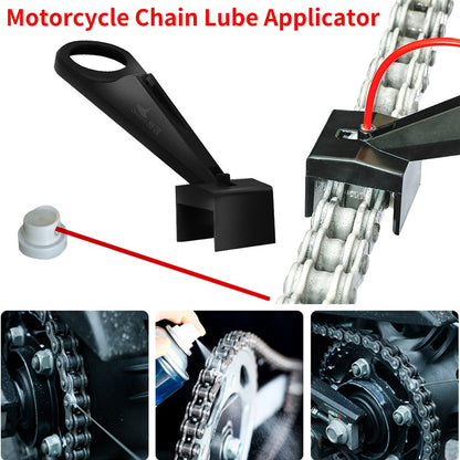 1/2PCS Lubrificador de Corrente de Moto Pulverizador Lubrificante Ferramenta Lubrificadora Cera de Corrente Sem Sujeira Anexo de Limpador de Corrente Aplicador de Óleo de Corrente