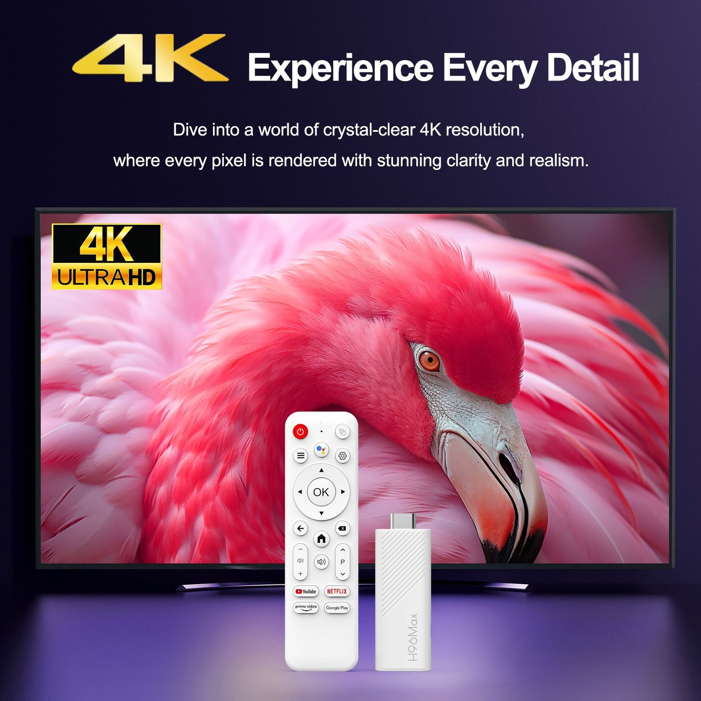 Android TV Stick Allwinner H313 Quad Core 4K Wifi6 BT Voice Assistant Remote Control Game Media Player Smart TV Box H96 Max