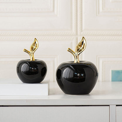 Estatueta de Cerâmica Estilo Europeu Clássico para Decoração de Mesa, Artesanato, Ornamentos de Frutas Fofos e Engraçados para o Natal, Casa e Quarto, Estátuas e Esculturas