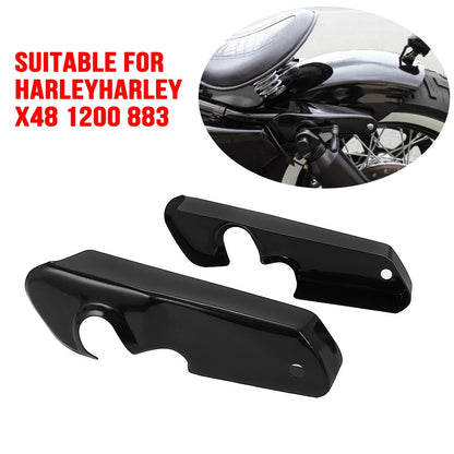 Par de Suportes de Para-lama Traseiro Curto Preto Brilhante para Motocicleta, Suportes de Sinal de Seta para Harley Sportster XL883 1200 04-Up