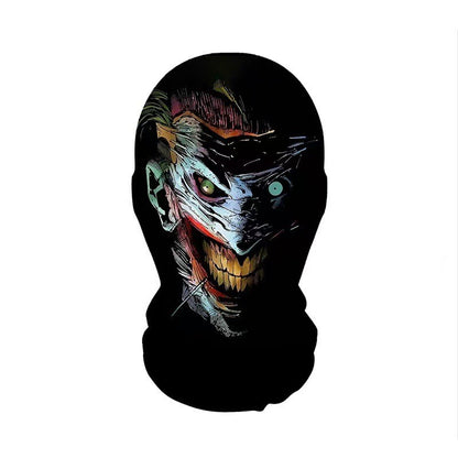 Halloween Terror Masks 3D Printing Skull Pattern Elastic Mesh Face Mask Funny Party Cosplay Props Balaclava Breathable Headcover