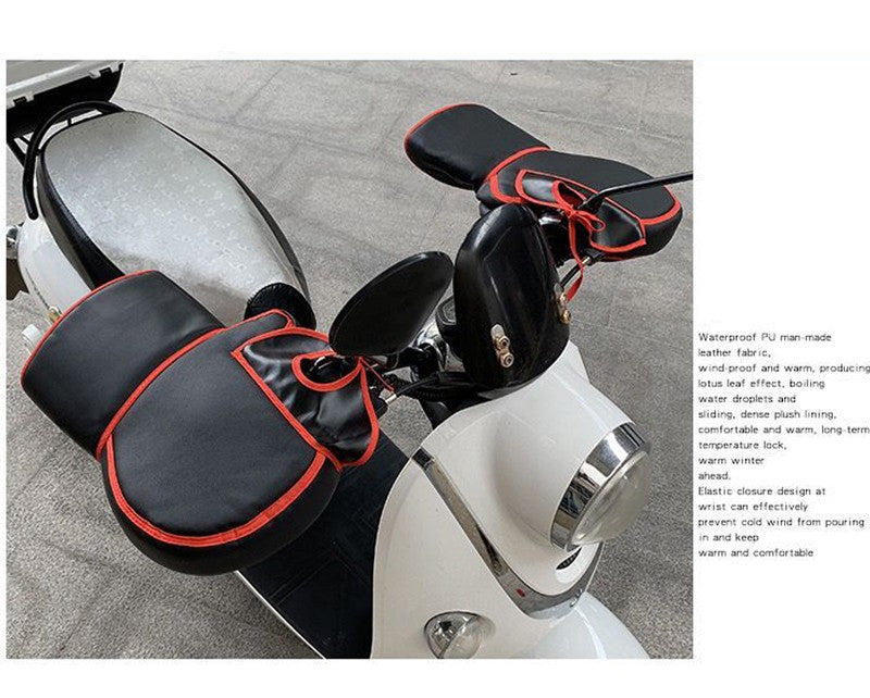 Luvas de Proteção para Guidão de Motocicleta Scooter Grosso Quente Protetor de Mão À Prova de Chuva para o Inverno Térmica