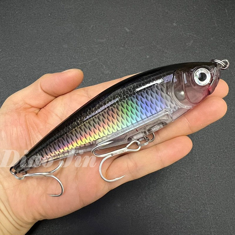 Iscas de Pesca Lápis 130mm 48g para Pesca em Água Salgada, Truta, Pesca Artificial, Twitchbait Rígido, Wobblers Flutuantes 3D para Pesca com Twitch