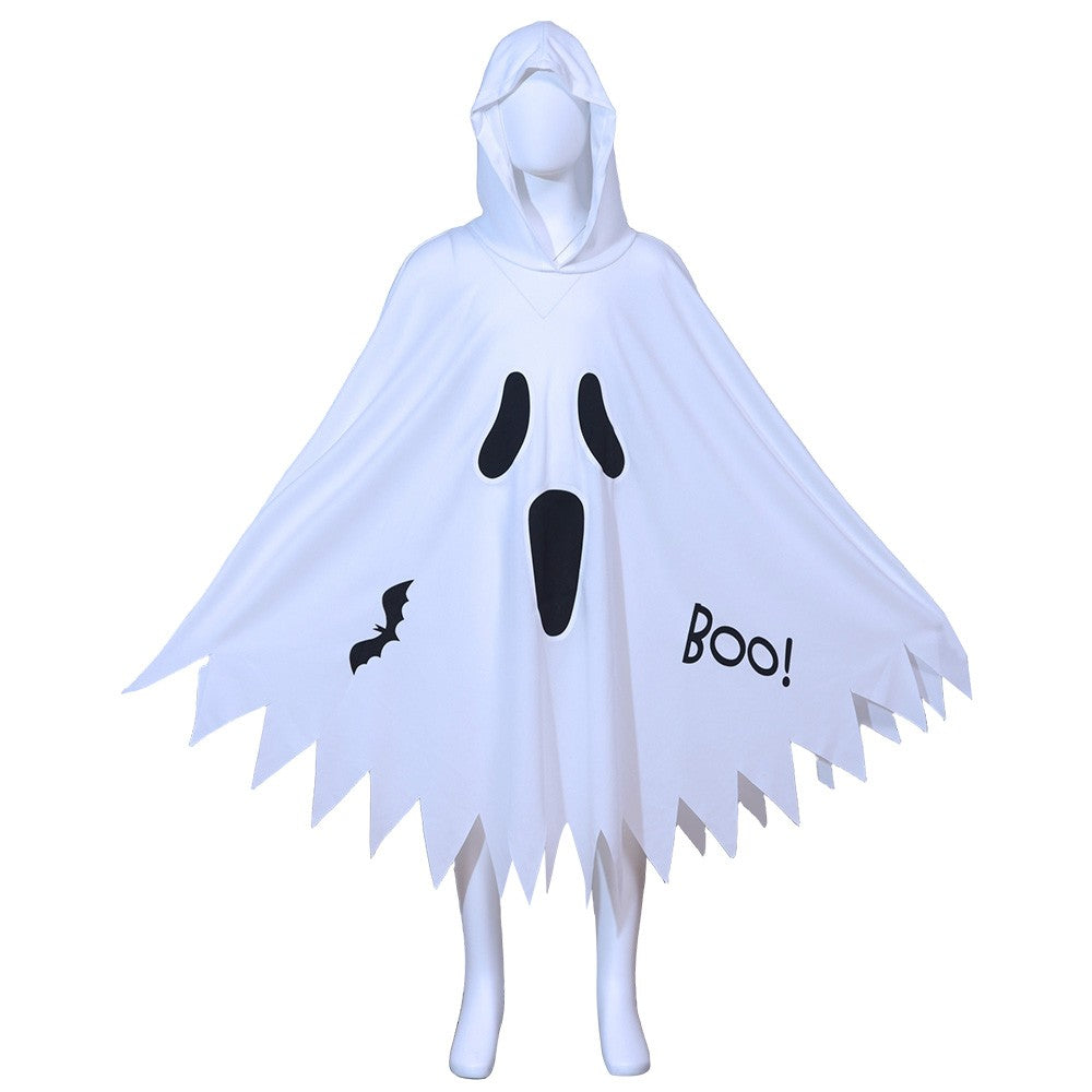 New Halloween Adult Funny Cape White Ghost Cloak Glowing cloak in the darkness Cosplay Costume Masquerade Carnival Cloak