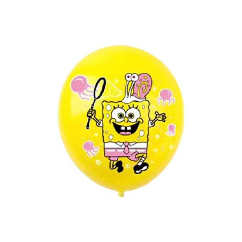 10pcs SpongeBob Patrick Star Octopus Brother Party Decoration Latex Balloon Theme Children's Birthday Balloon Set Cute