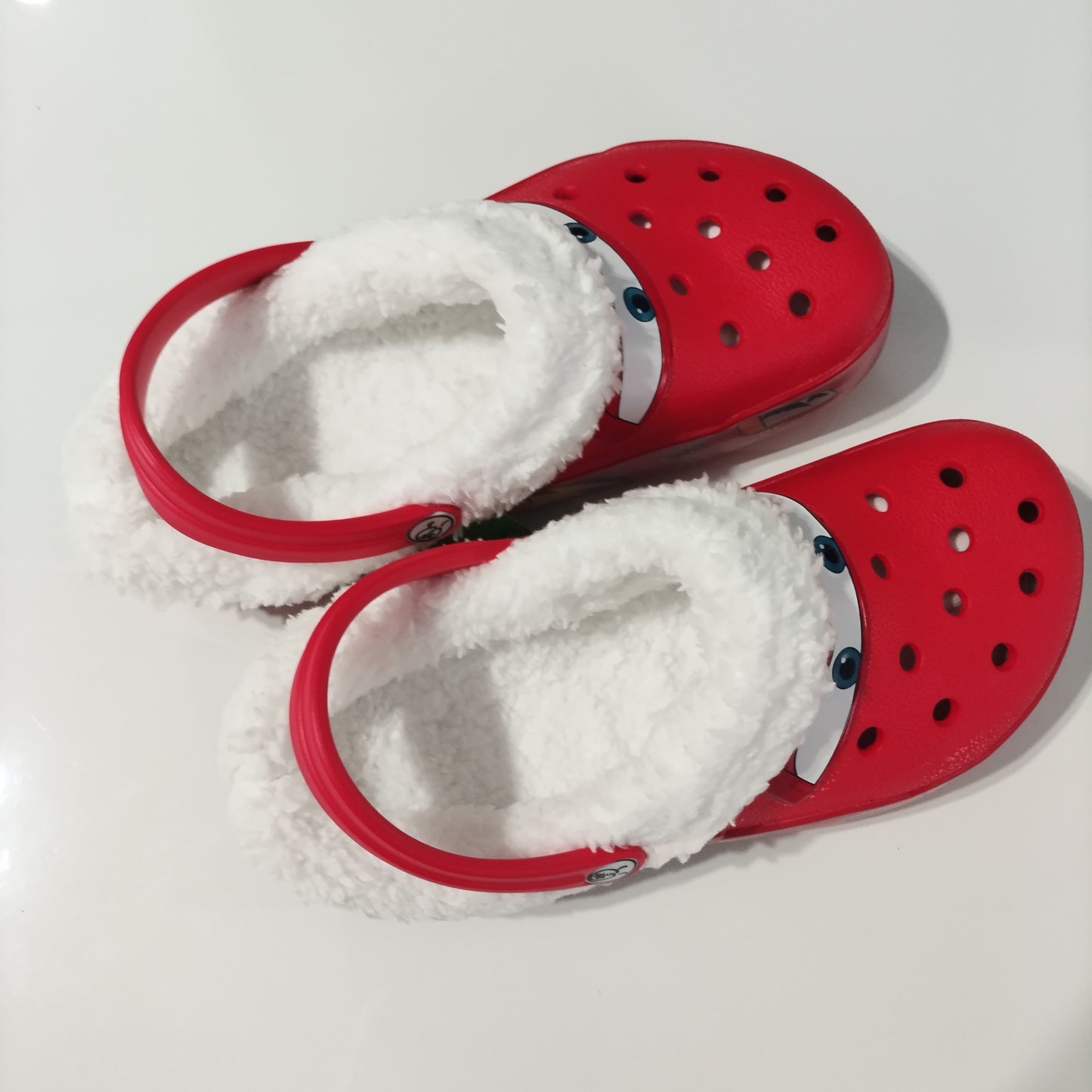 Mcqueen Pixar Desenho Animado Cor Sólida Chinelos de Lã Impermeáveis com Furos Sandálias Anime Periféricos Sapatos Casuais de Outono e Inverno para Adultos