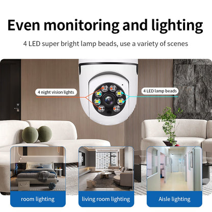 E27 Surveillance Camera Full Color Night Vision Automatic Human Tracking Zoom Indoor Security Monitor Wifi Miini IP Camera
