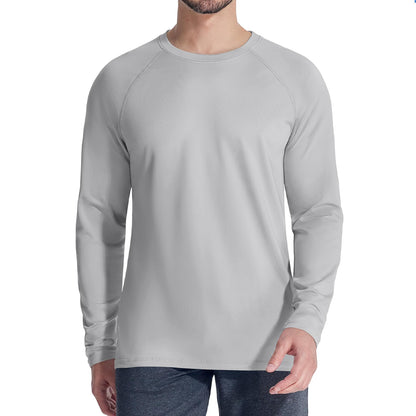 TACVASEN Fleece Lined T-shirts Mens Thermal Long Sleeve T Shirts Winter Autumn Athletic Workout Base Layer Pullover Tops Male