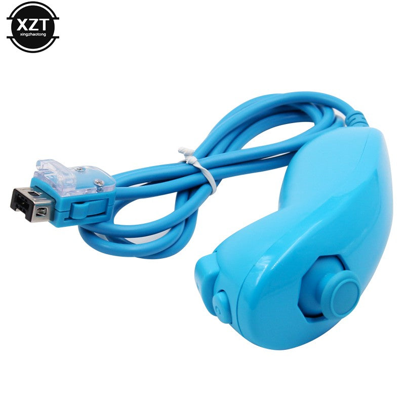 For Nintendo Wii Game Controller 5 colors Nunchuck Hand Curved Game Handle Controller Nunchuk For Wii Gamepad Accessories